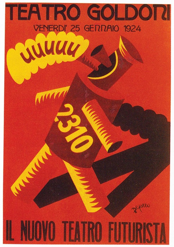 Italian poster for the New Futurist Theatre Company  Print
